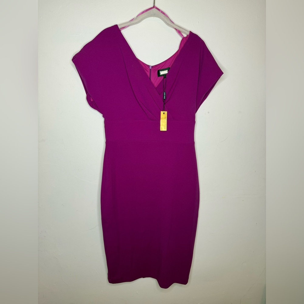 Alexia Admor Magenta Wrap Sheath Dress | NWT | Size L